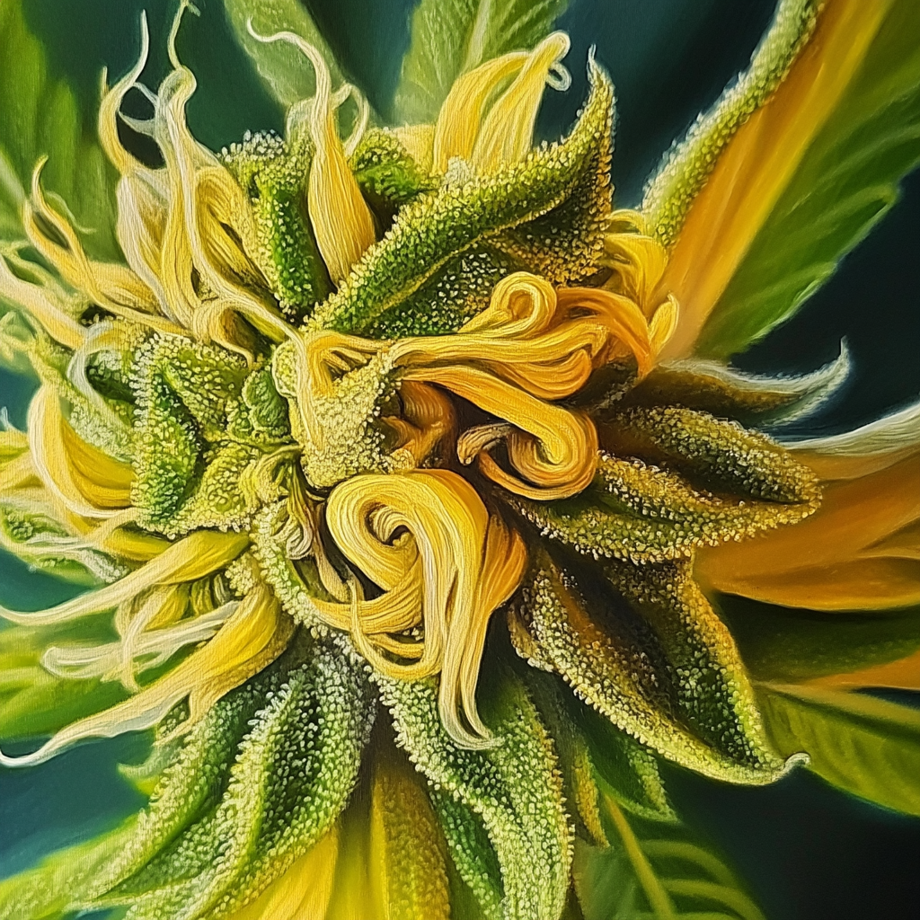 green cannabis art
