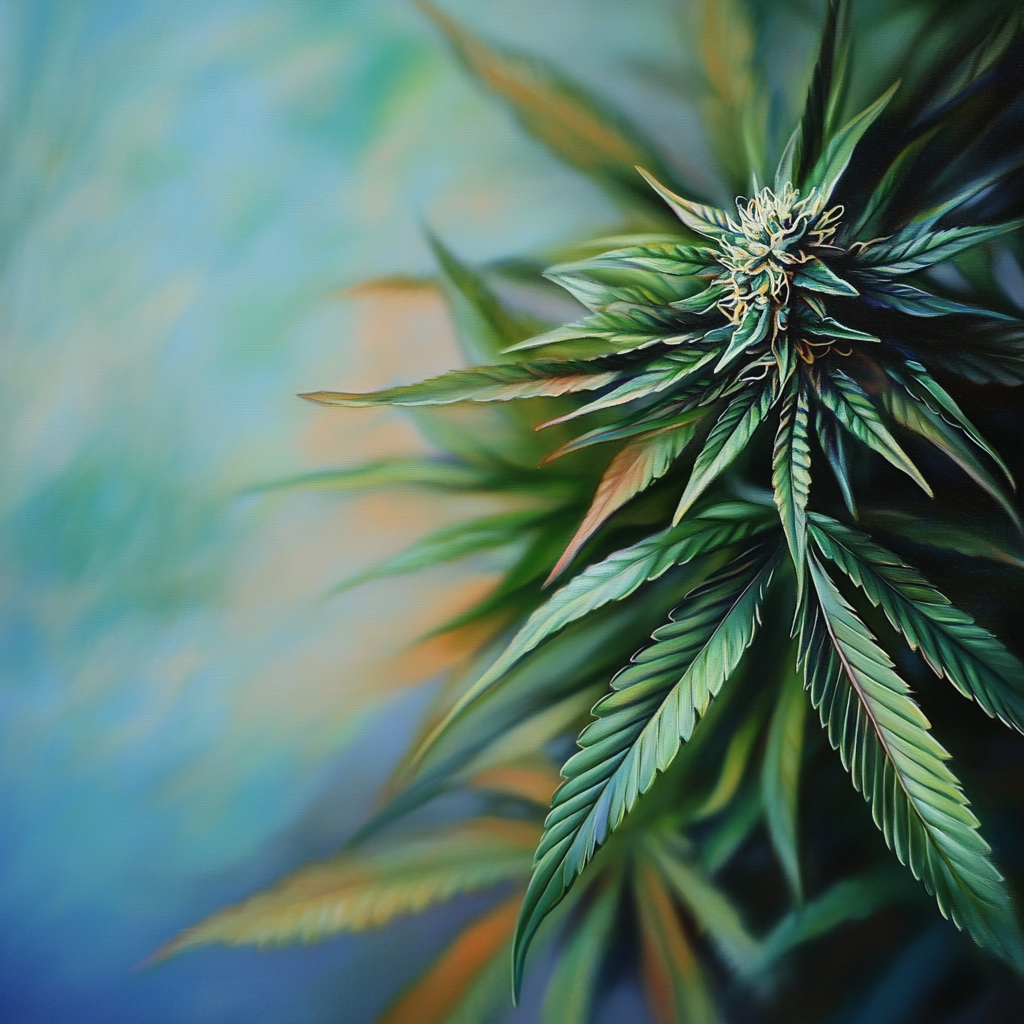 cannabis oil painting